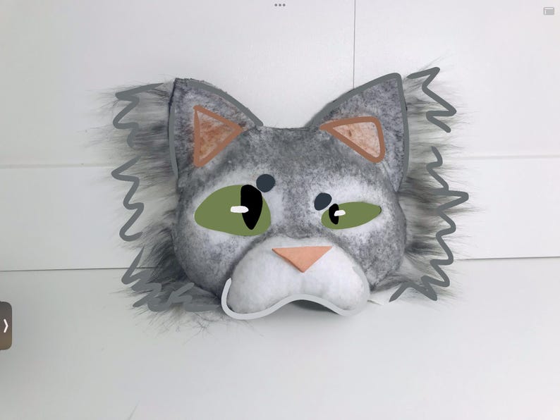 Gray Tabby / Scottish Fold mask