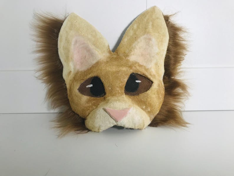 Orange/Brown Maine Coon mask