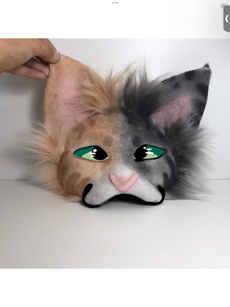 Half Orange & Gray Tabby mask