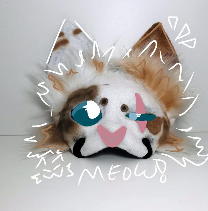 White & Brown Scar Eye mask