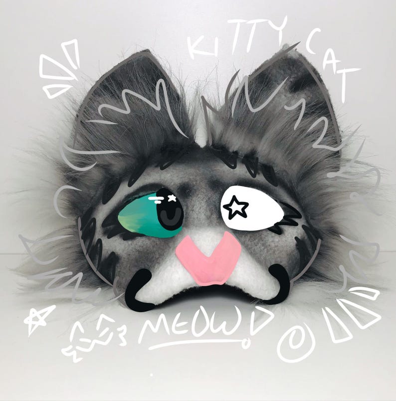 Gray Tabby Star-Eyed mask