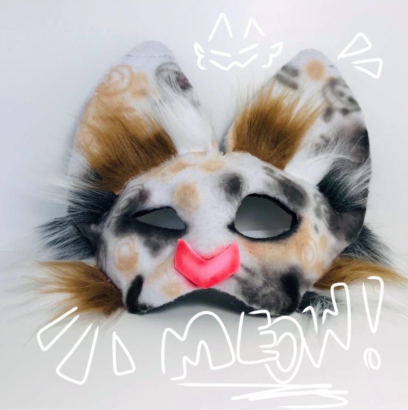 Calico Kitty mask