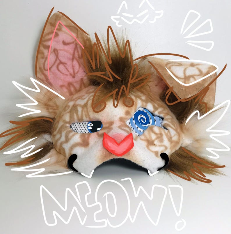 Star Swirly-Eyed Punk Ginger mask
