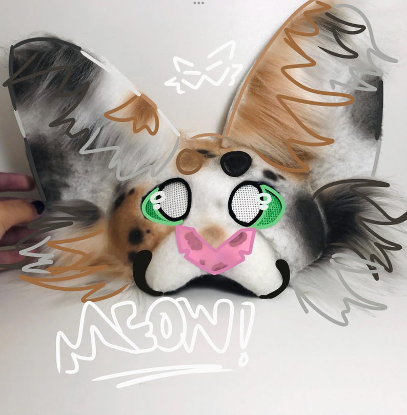 Calico Kitty mask