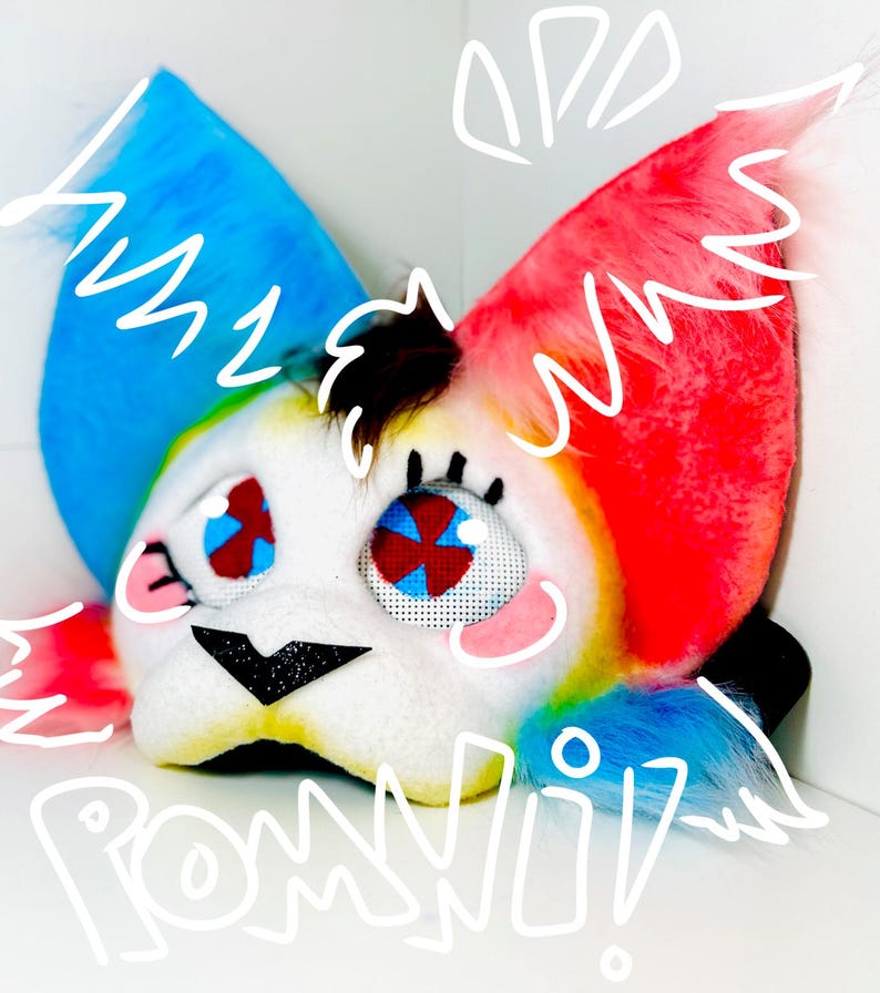 Pomni-Inspired Kitty mask